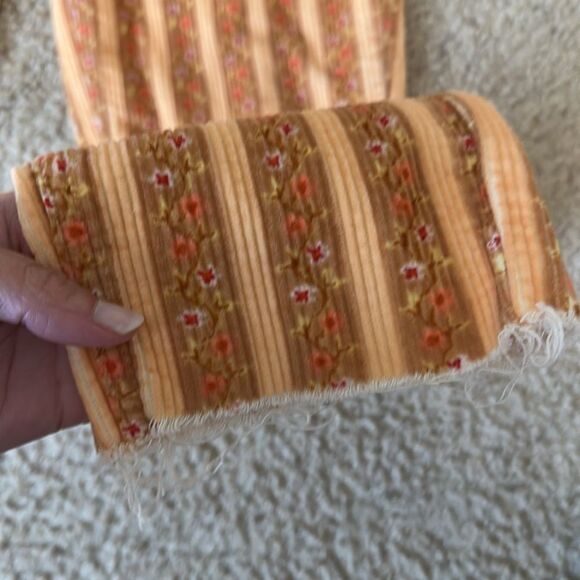 Urban Outfitters BDG Orange Floral Stripe Corduroy High-Rise Mom Pants - Picture 4 of 6